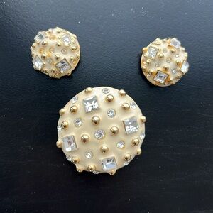 Vintage broach and earrings